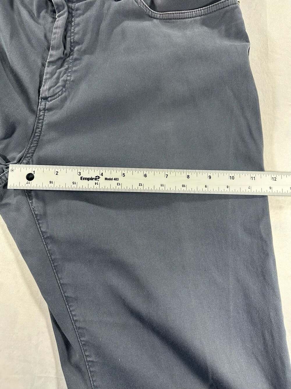 Peter Millar Five-Pocket Pants 36x32 Gray Cotton Blend - Picture 10 of 13